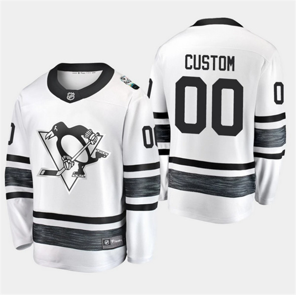 Men's Pittsburgh Penguins Custom 2019 NHL All-Star White Stitched Jersey